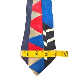 Halston III Italian Silk Tie Geometric Art-Inspired Luxury Statement Necktie